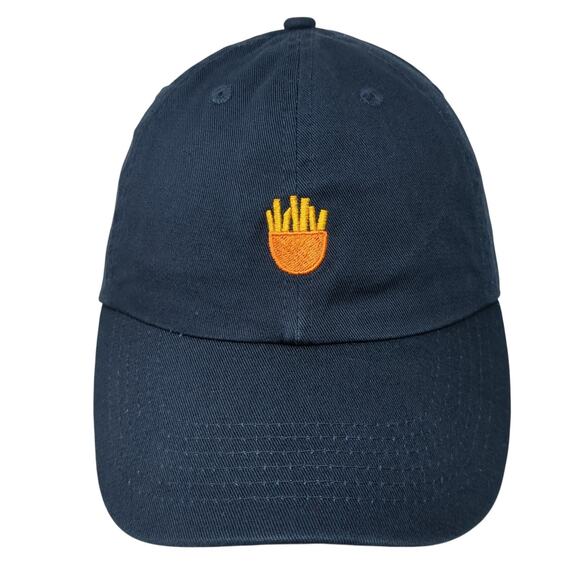 Unbranded Slideback Hat Blue One Size Adjustable Embroidered Fries - Picture 1 of 9